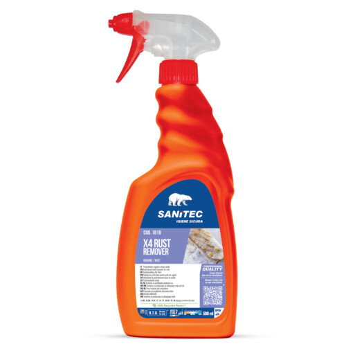 Sanitec Rust Remover X4 όξινο καθαριστικό λεκέδων για σκουριά 0,5L