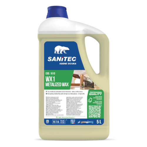 Sanitec Metalized Wax WX1 μεταλλική αυτογυάλιστη παρκετίνη 5L
