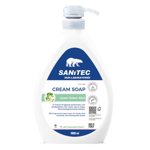 Sanitec ενυδατικό σαπούνι Hands, Face & Body με άρωμα Green Aloe 1L