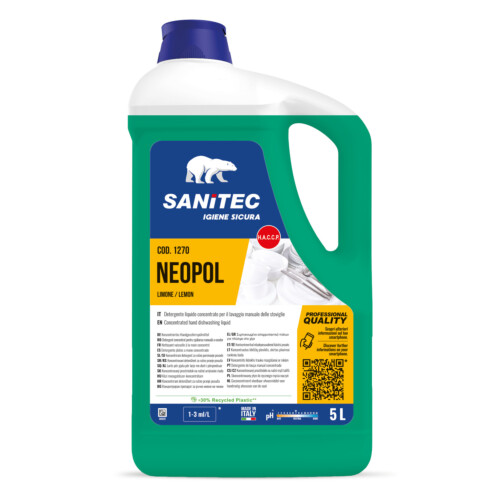 Sanitec Neopol υγρό απορρυπαντικό πιάτων για πλύσιμο στο χέρι με άρωμα λεμόνι 5L