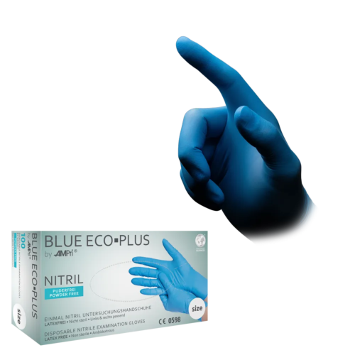 AMPri Eco-Plus γάντια νιτριλίου μιας χρήσης μπλε M100τεμ