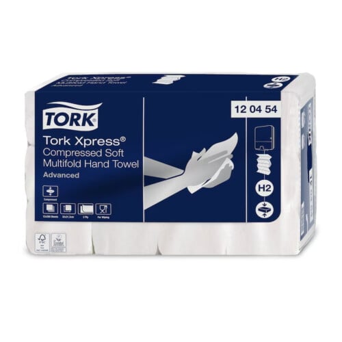 Tork Xpress® Compressed Soft χειροπετσέτα λευκή 2φυλλη W-Fold 32x21,2cm  200τεμ