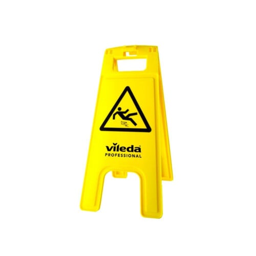 Vileda® πινακίδα διπλής όψης κίτρινη με προειδοποιητική σήμανση