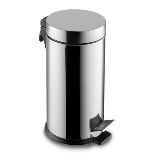 Χαρτοδοχείο inox chrome με πεντάλ 12L