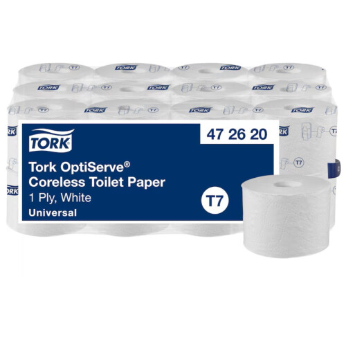 Tork® Optiserve® ρολό υγείας mid-size 1φυλλο λευκό coresless 143,8m