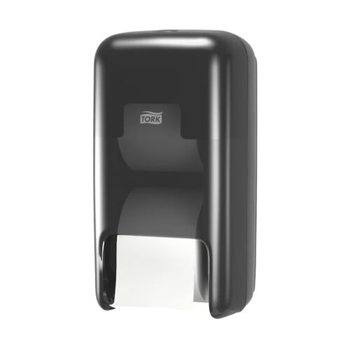 Tork Optiserve® Mid-Size συσκευή διπλού ρολού υγείας coreless μαύρη