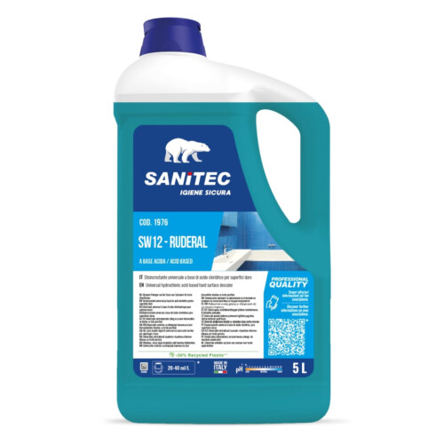 Sanitec SW12- Ruderal συμπυκνωμένο καθαριστικό λεκάνης WC με βάση το υδροχλωρικό οξύ 5L / 5,3Kg