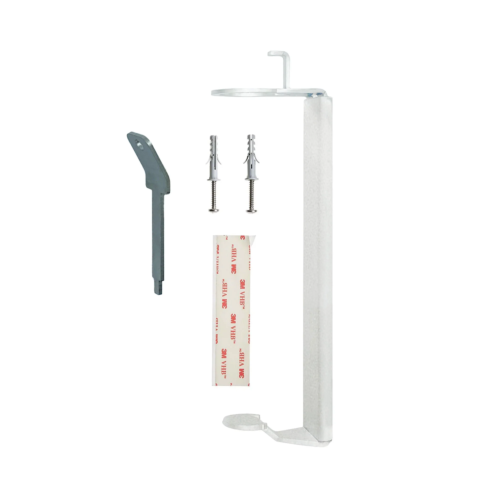 Gfl Minimal συσκευή για φιάλες pump 370ml/380ml/480ml λευκή με βίδες και αυτοκόλλητη ταινία