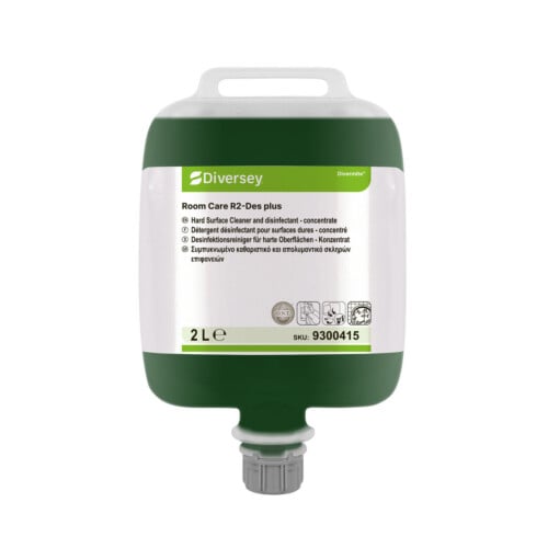Diversey Room Care R2-plus υγρό καθαριστικό χώρων υγιεινής 2L με έγκριση ΕΟΦ