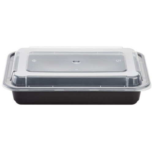 Σετ ορθογώνιο δοχείο φαγητού & καπάκι pp 58oz/1650ml 50τεμ