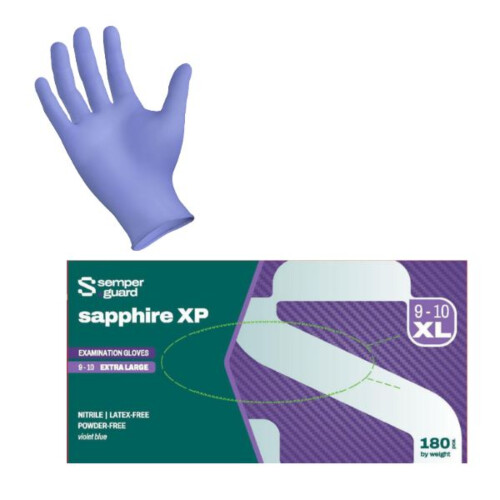 Semperguard® Sapphire XP γάντια μιας χρήσης νιτριλίου χωρίς πούδρα μοβ XL 180τεμ
