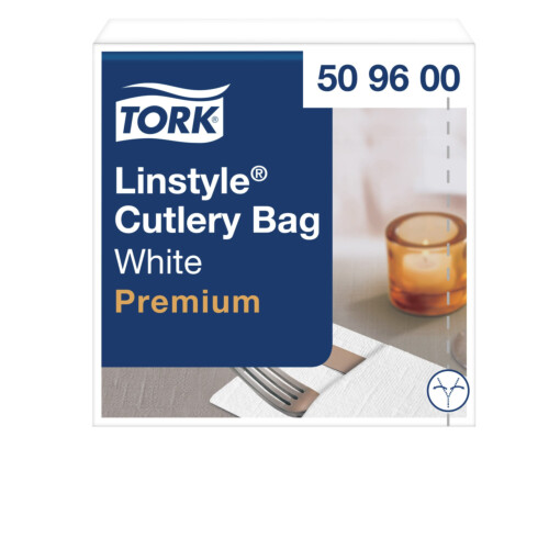 Tork Linstyle Airlaid χαρτοπετσέτα φάκελος λευκή 39x39cm 50τεμ