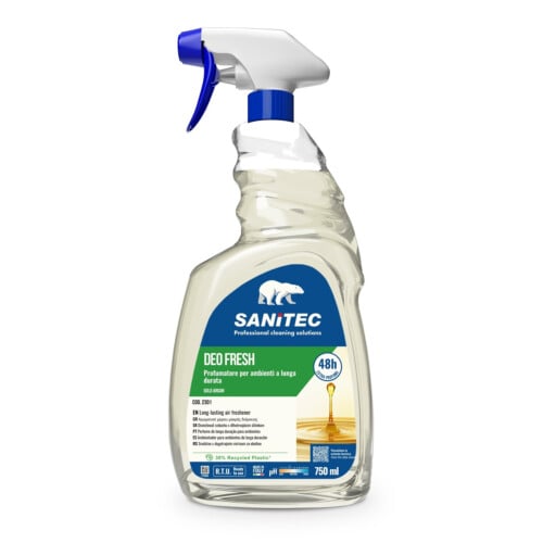 Sanitec Deo Fresh Plus αρωματικό χώρου με τεχνολογία εξάλειψης οσμών με άρωμα Gold Argan 0,75L