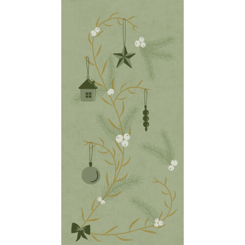 Duni Bio Dunisoft® χαρτοπετσέτα Noel Pistachio 1/8 40x40cm Airlaid 60τεμ