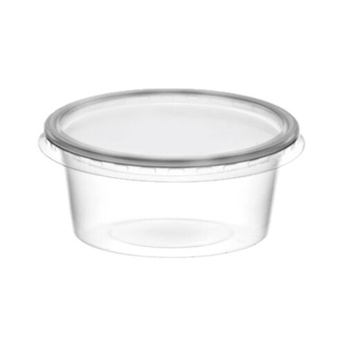Δοχείο στρογγυλό PS με καπάκι PET 250ml 10Τ