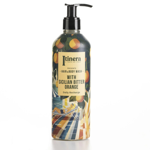 Gfl Itinera Hair & Body 2σε1 σαμπουάν και αφρόλουτρο σε φιάλη με σφραγισμένη αντλία 370ml