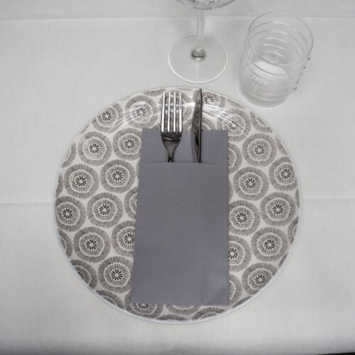 Roial Linen Airlaid πετσέτα φάκελος γκρι 40x40cm 25τεμ