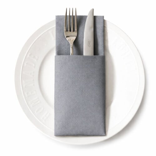 Roial Bioleaf Easy Pocket Airlaid πετσέτα φάκελος Slim γκρι 32x40cm 50τεμ