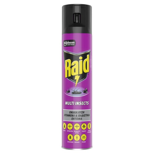 Raid® Multi Insects γενικό εντομοκτόνο σε σπρέι 300ml για κάθε τύπο έντομου
