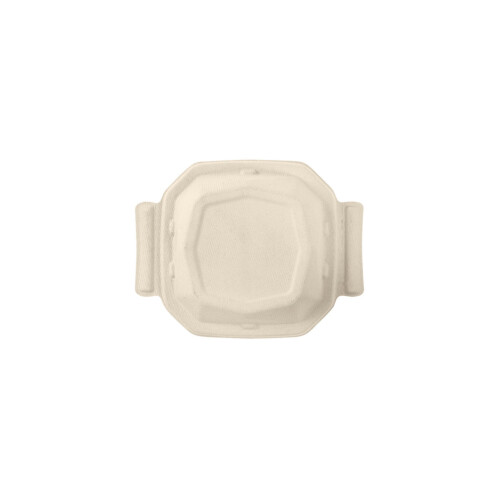 Biopak Octabagasse® καπάκι bagasse για σκεύος 400ml καφέ 50τεμ