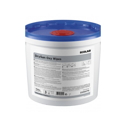 Ecolab DrySan™ Oxy προεμποτισμένα πανιά σε κουβά με απολυμαντική δράση χωρίς άρωμα 700τεμ