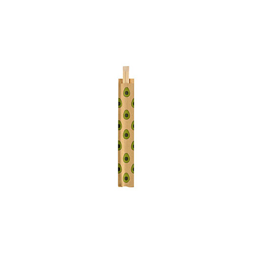 Biopak chopsticks Î¼ÏÎ±Î¼ÏÎ¿Ï 21cm ÏÎµ ÏÎ¬ÏÏÎ¹Î½Î· ÏÏÏÎºÎµÏÎ±ÏÎ¯Î± avocado 100ÏÎµÎ¼