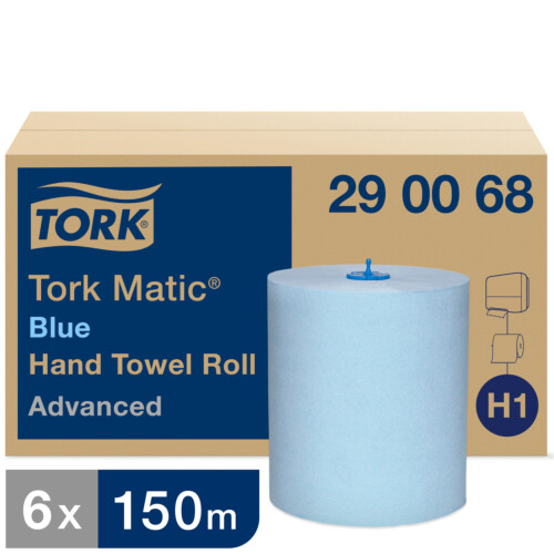 Tork Matic® χειροπετσέτα σε ρολό 2φυλλη μπλε 150m