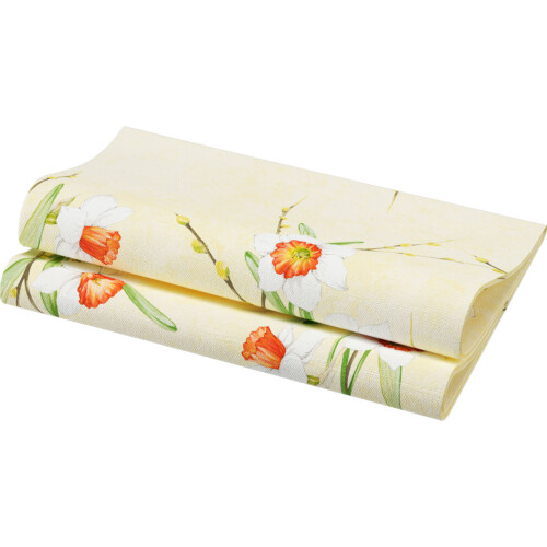 Duni Dunisoft® Daffodil Joy χαρτοπετσέτα με σχέδιο 40x40cm Airlaid 60τεμ